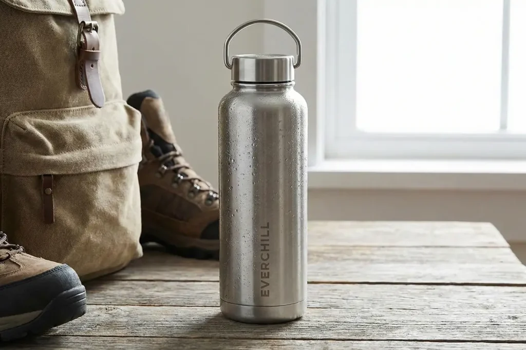 Insulated water bottle used as budget Christmas gift for a male colleague.