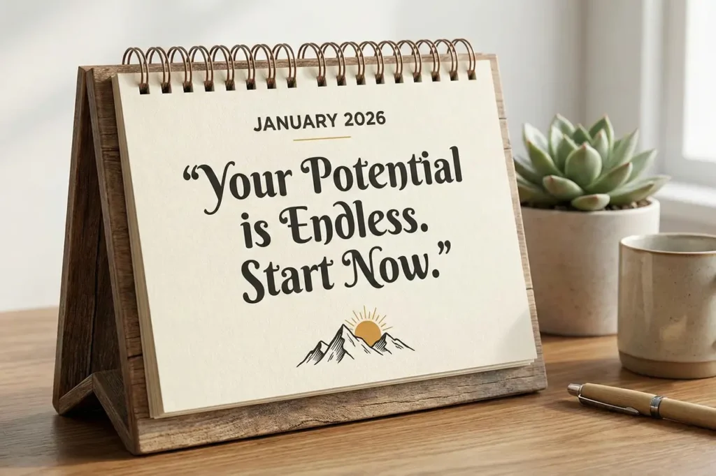 2026 desk calendar idea for gifting male colleagues during holidays.