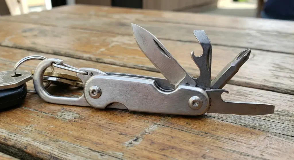 Multi-tool keychain featured in Secret Santa Gift Ideas for Male Coworkers.