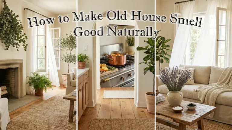 Freshly ventilated old house interior with natural scent methods showing how to make old house smell good.