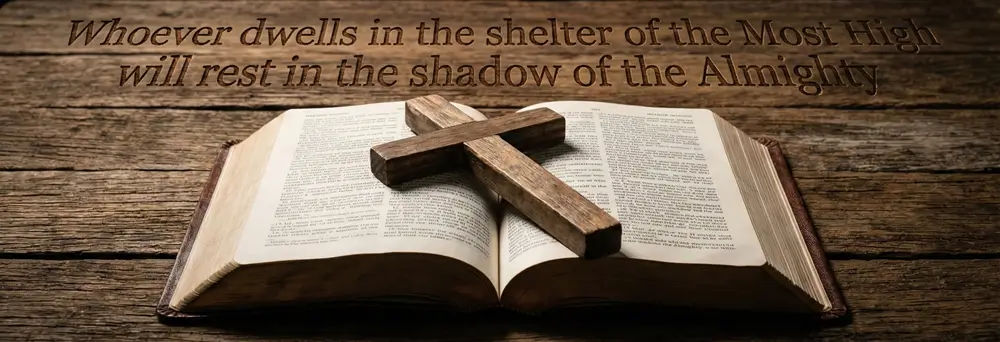 Floral Christian wall art featuring Psalm 91:1 with the verse ‘He who dwells in the shelter of the Most High will rest in the shadow of the Almighty.